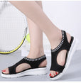 Toe Wedges Women Summer Breathable Knitting Sandals