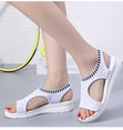 Toe Wedges Women Summer Breathable Knitting Sandals