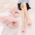 Winter Women House Faux Fur Fashion Slippers