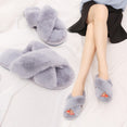 Winter Women House Faux Fur Fashion Slippers