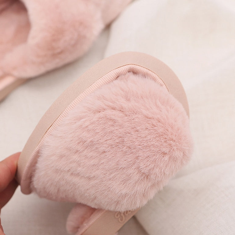 Winter Women House Faux Fur Fashion Slippers