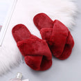 Winter Women House Faux Fur Fashion Slippers
