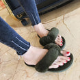 Winter Women House Faux Fur Fashion Slippers