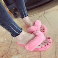 Winter Women House Faux Fur Fashion Slippers