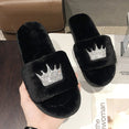 Winter Women House Faux Fur Fashion Slippers