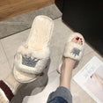 Winter Women House Faux Fur Fashion Slippers