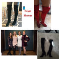 Sexy Party Fashion Leather Over Knee Heels Boots