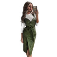 Pu Leather Party Sleeveless Midi Dress