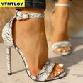 Snake Print Summer Luxury High Heels