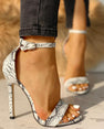 Snake Print Summer Luxury High Heels