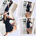 Women Vintage Sashes A-line Party Mini Dress