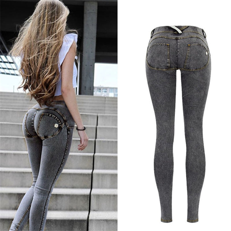 Jeans Woman Peach Push Up Hip Skinny Denim Pant