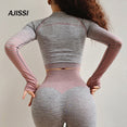 Long Sleeve Top High Waist Belly Suit