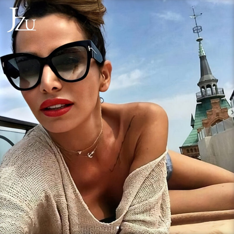 Cat Eye Oversize Gradient Sunglasses