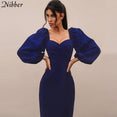 V Neck off shoulder Elegant midi dress