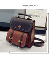 Pu Leather Preppy Women Famous Backpack