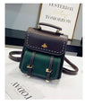 Pu Leather Preppy Women Famous Backpack