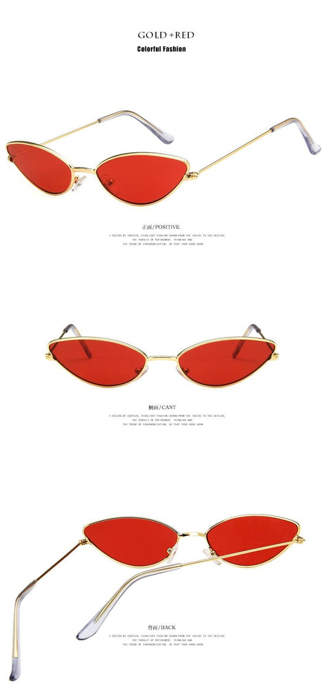 Cat eye Brand Design Metal Frame Sunglasses
