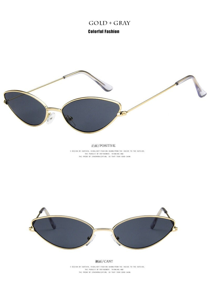 Cat eye Brand Design Metal Frame Sunglasses