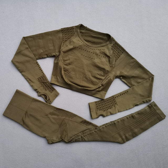 Ombre Seamless Women Sport Suit