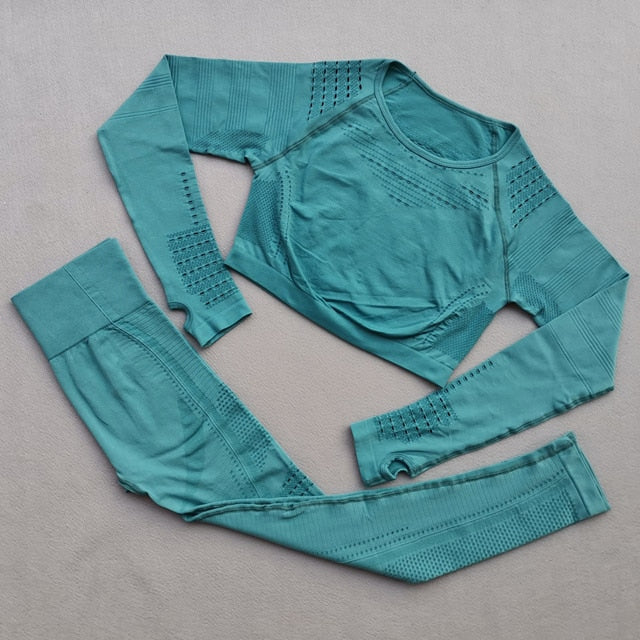 Ombre Seamless Women Sport Suit