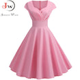 Cute Pink Summer Swing Vintage Dress