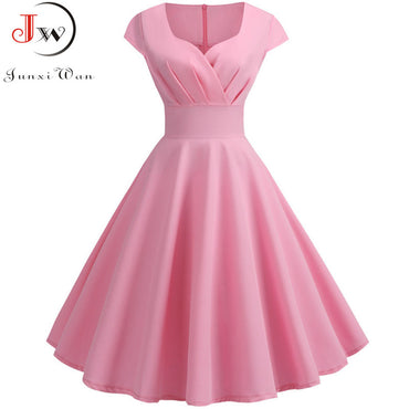Cute Pink Summer Swing Vintage Dress