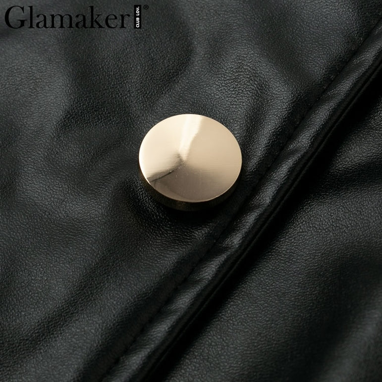 Leather V Neck Sexy Bodycon Dress