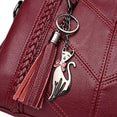 Genuine Leather Tote Tassel Shoulder Bags