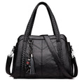 Genuine Leather Tote Tassel Shoulder Bags