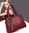 Genuine Leather Tote Tassel Shoulder Bags