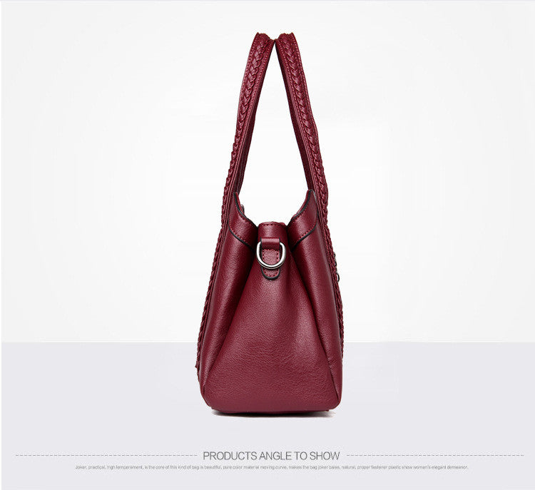Genuine Leather Tote Tassel Shoulder Bags