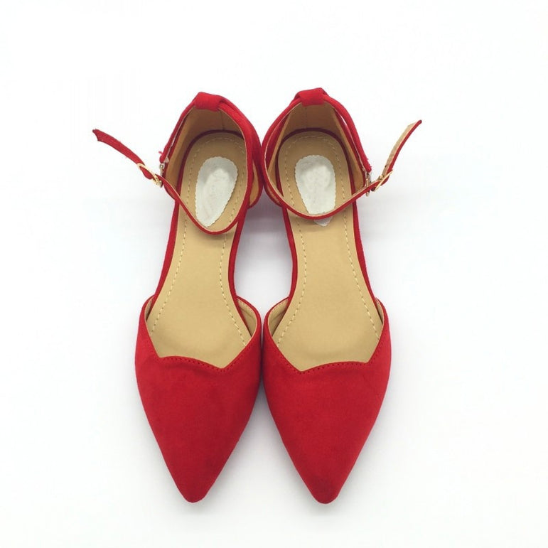 Sexy Women Buckle Strap Low Heels Pumps