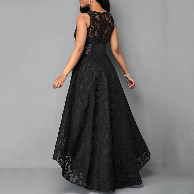 Vintage Sleeveless Lace Party Dress