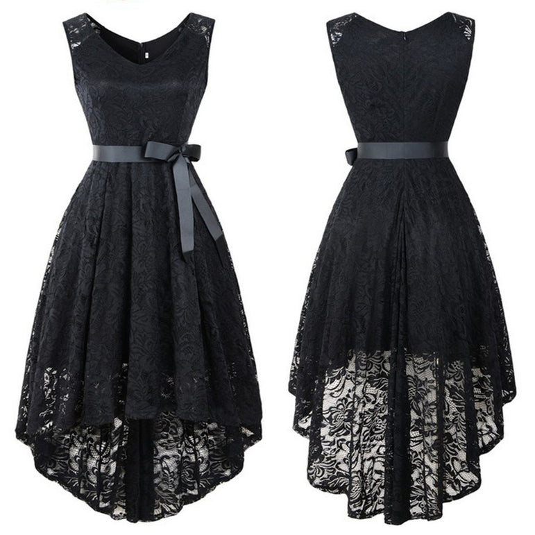 Vintage Sleeveless Lace Party Dress