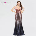 Sleeveless Mermaid Burgundy Long Evening Dresses