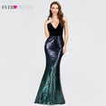 Sleeveless Mermaid Burgundy Long Evening Dresses