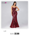 Sleeveless Mermaid Burgundy Long Evening Dresses