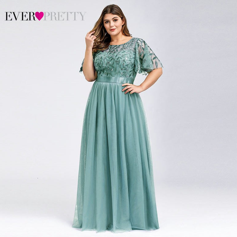 Plus Size Sequined Evening Dresses
