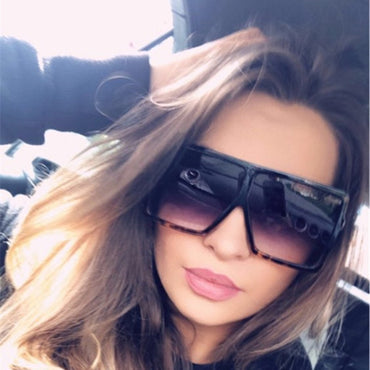 Plastic Oversized Women Square Sunglasses