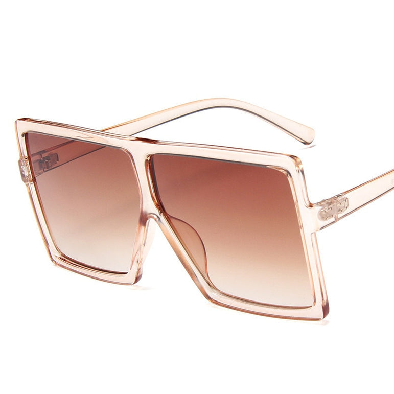 Plastic Oversized Women Square Sunglasses