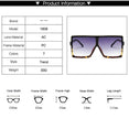 Plastic Oversized Women Square Sunglasses