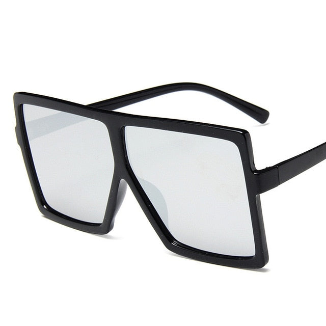 Plastic Oversized Women Square Sunglasses