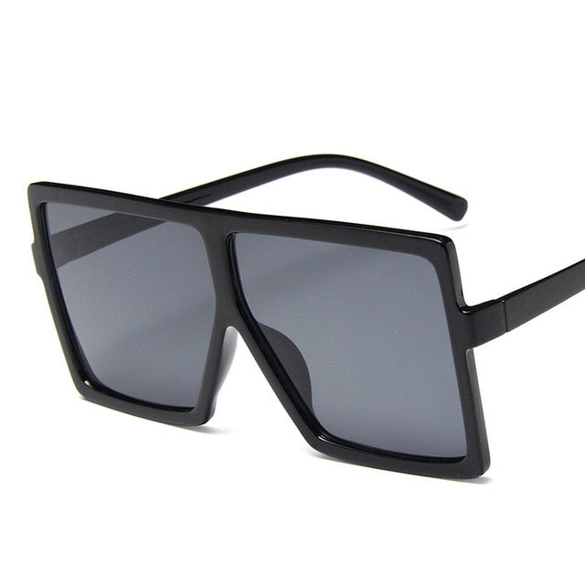 Plastic Oversized Women Square Sunglasses