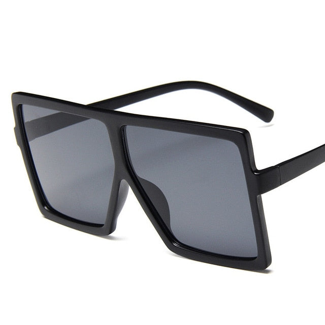 Plastic Oversized Women Square Sunglasses