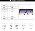 Plastic Oversized Women Square Sunglasses