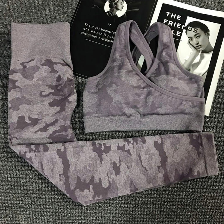 Camouflage Yoga Set Gym Fitness Clothing