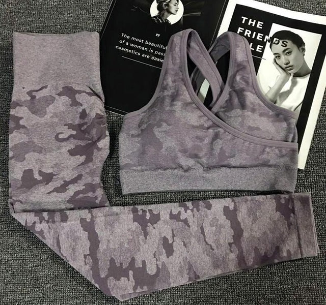 Camouflage Yoga Set Gym Fitness Clothing