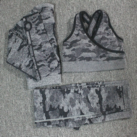 Camouflage Yoga Set Gym Fitness Clothing