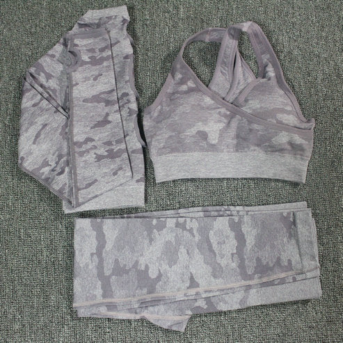 Camouflage Yoga Set Gym Fitness Clothing
